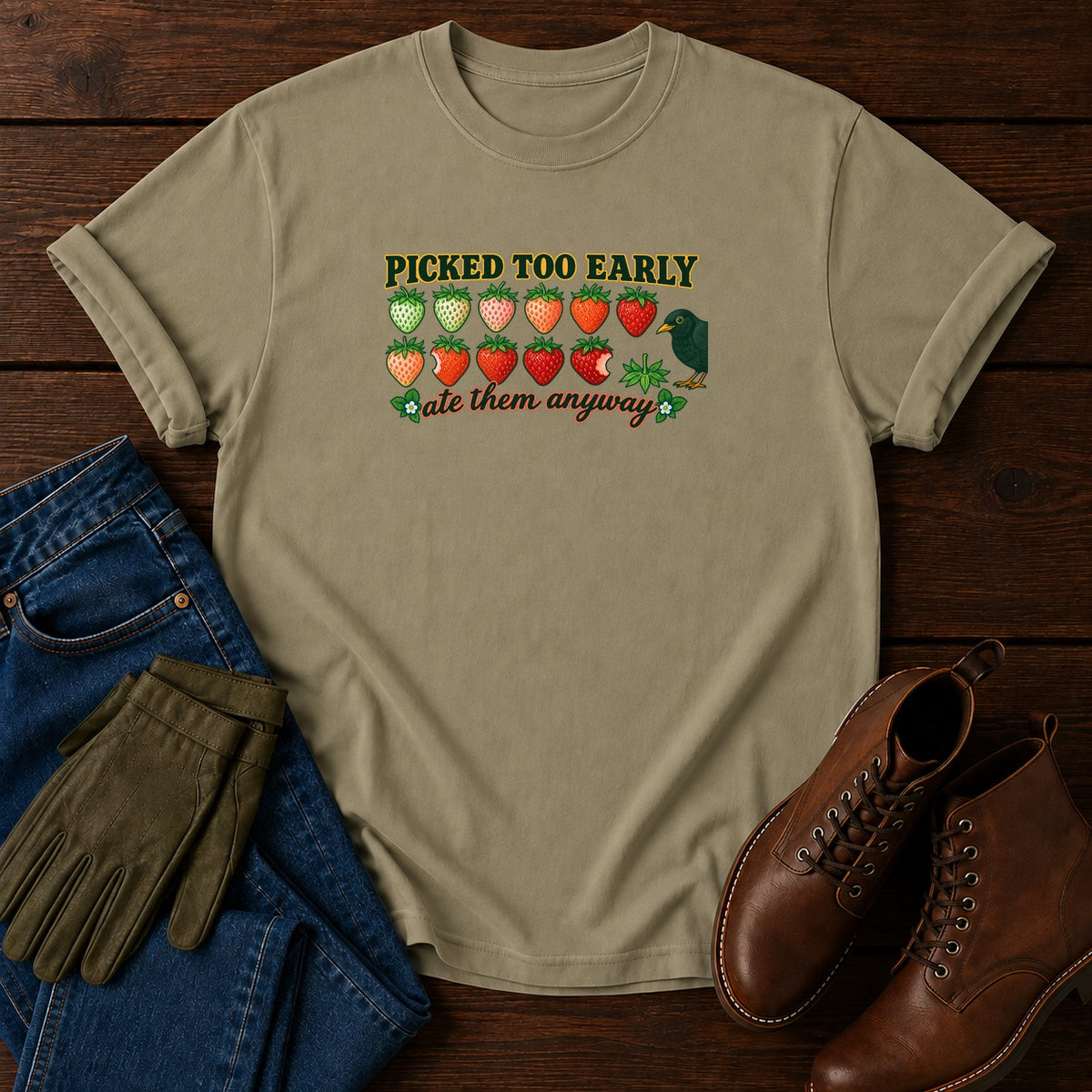 Picked Too Early T-Shirt — Khaki