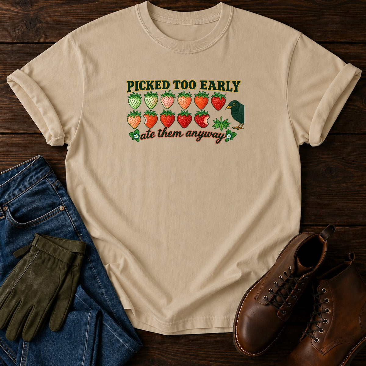 Picked Too Early T-Shirt — Sandstone