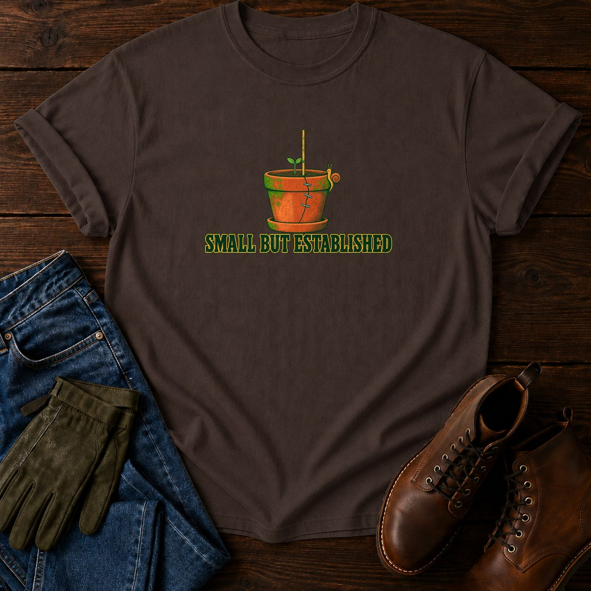 Small But Established T-Shirt — Espresso