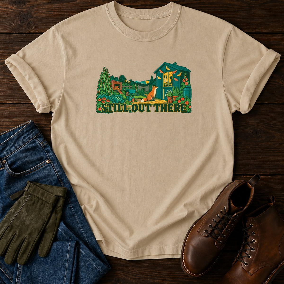 Still Out There T-Shirt — Sandstone