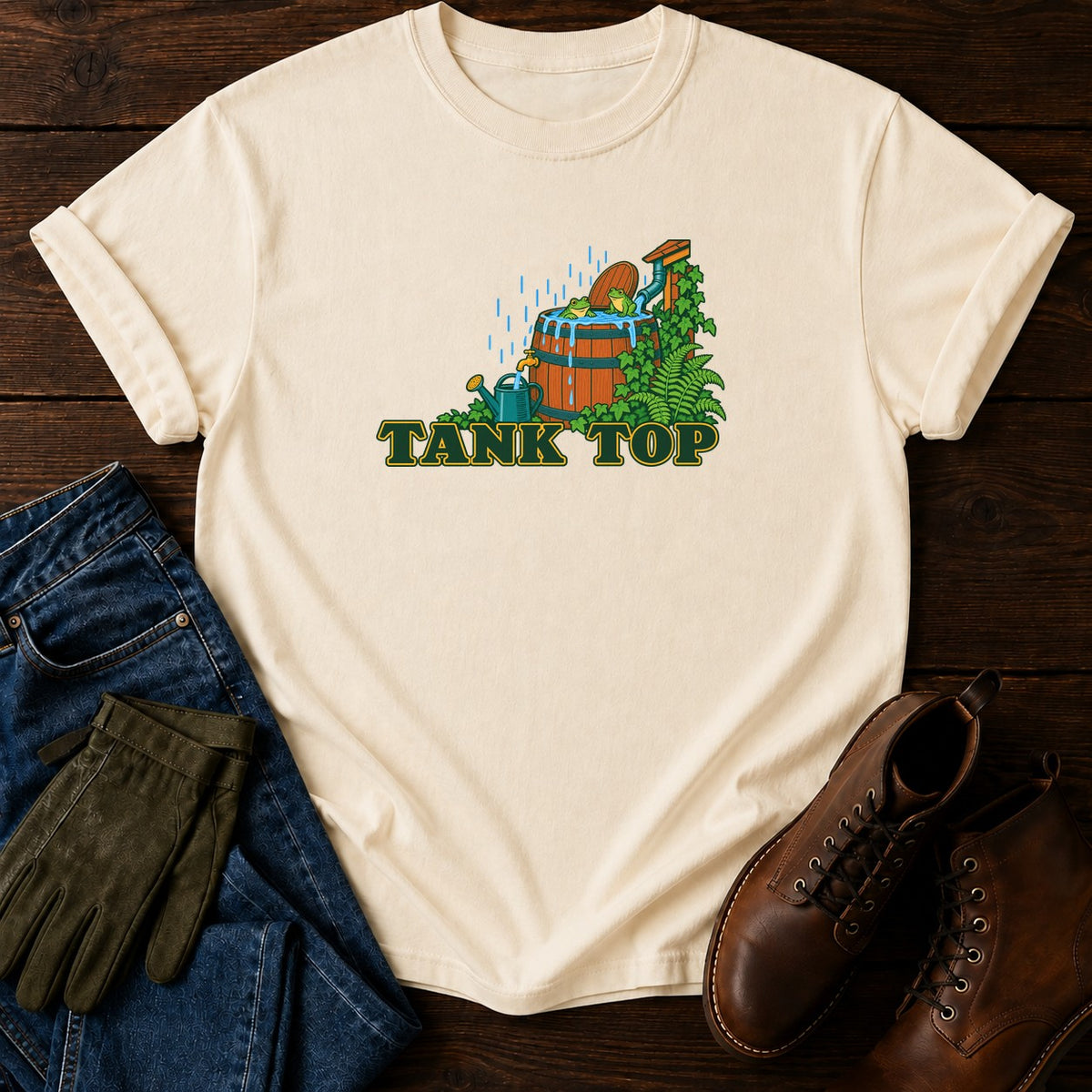 Tank Top T-Shirt — Ivory
