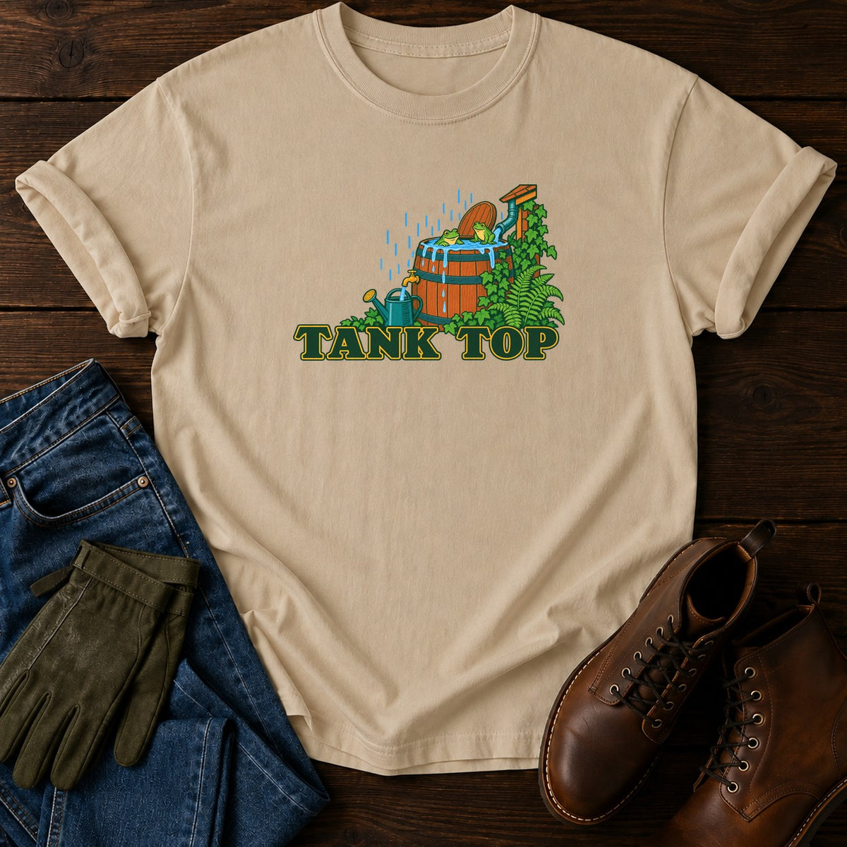 Tank Top T-Shirt — Sandstone