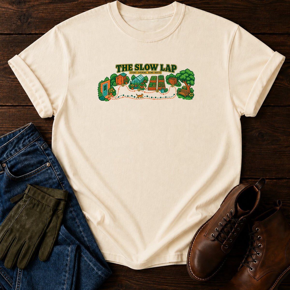 The Slow Lap T-Shirt — Ivory