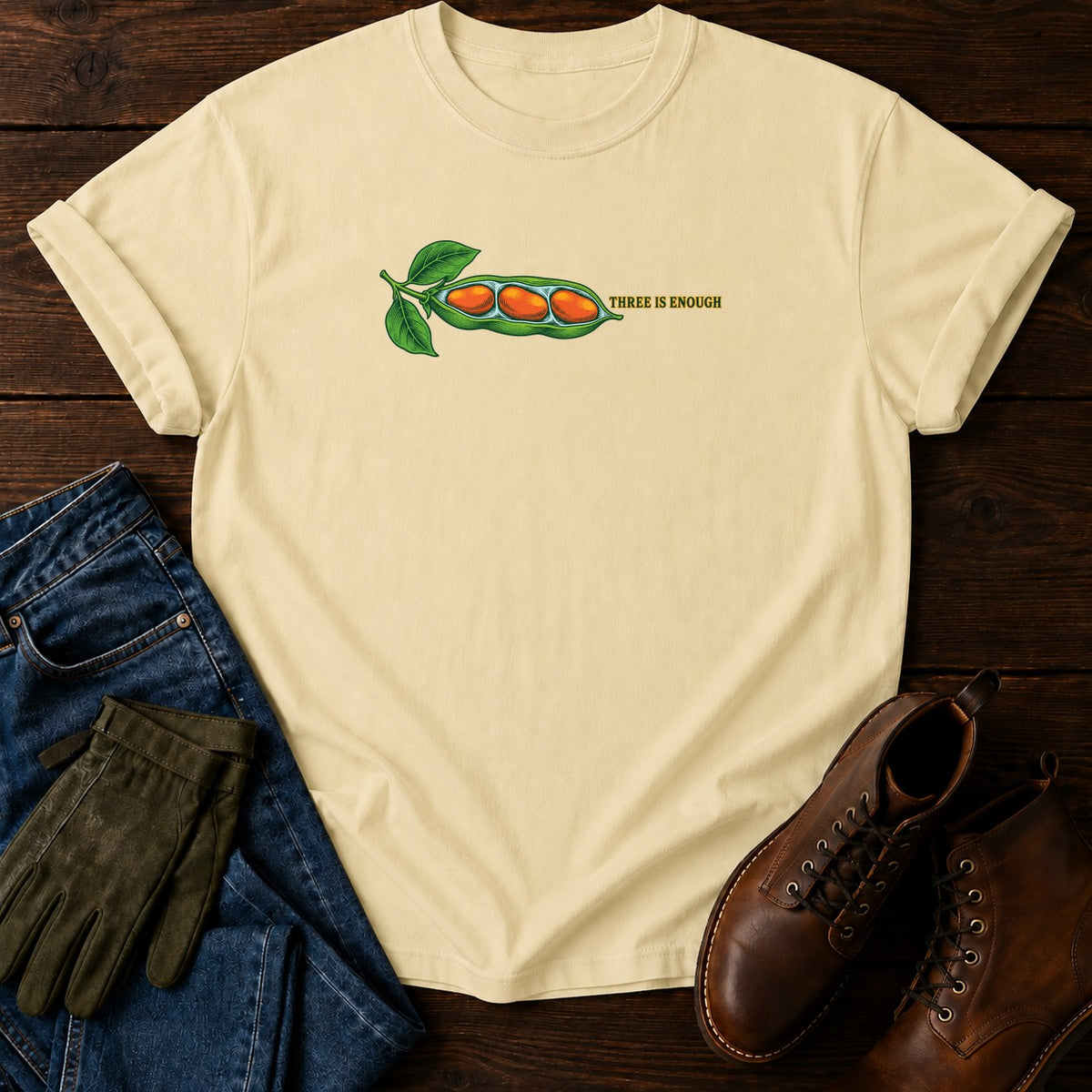 Three Is Enough T-Shirt — Butter