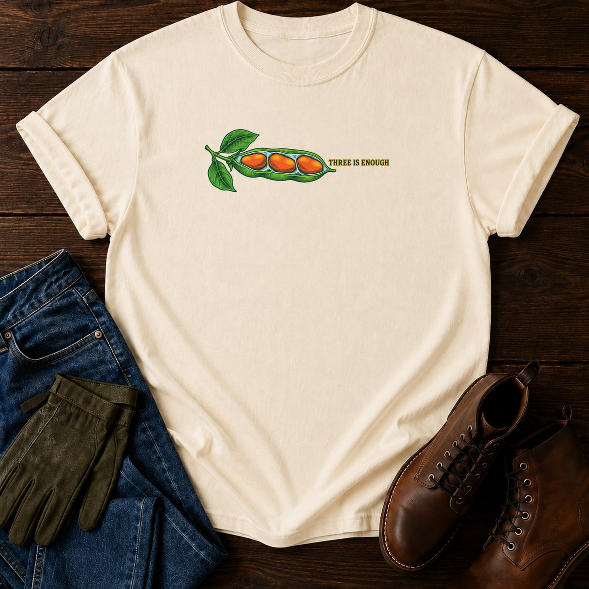 Three Is Enough T-Shirt — Ivory