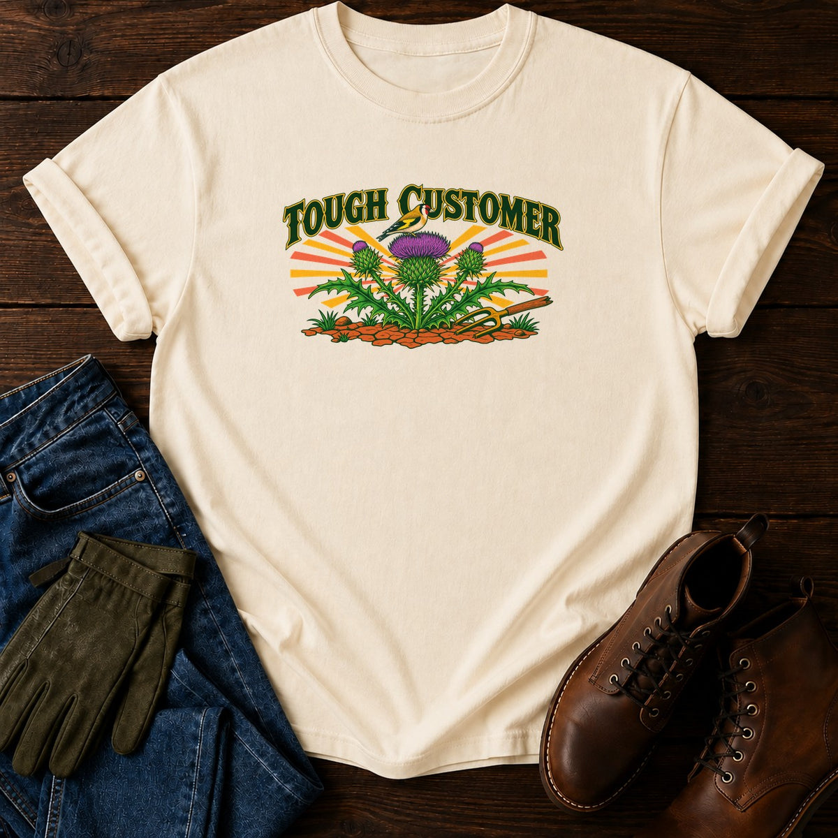 Tough Customer T-Shirt — Ivory