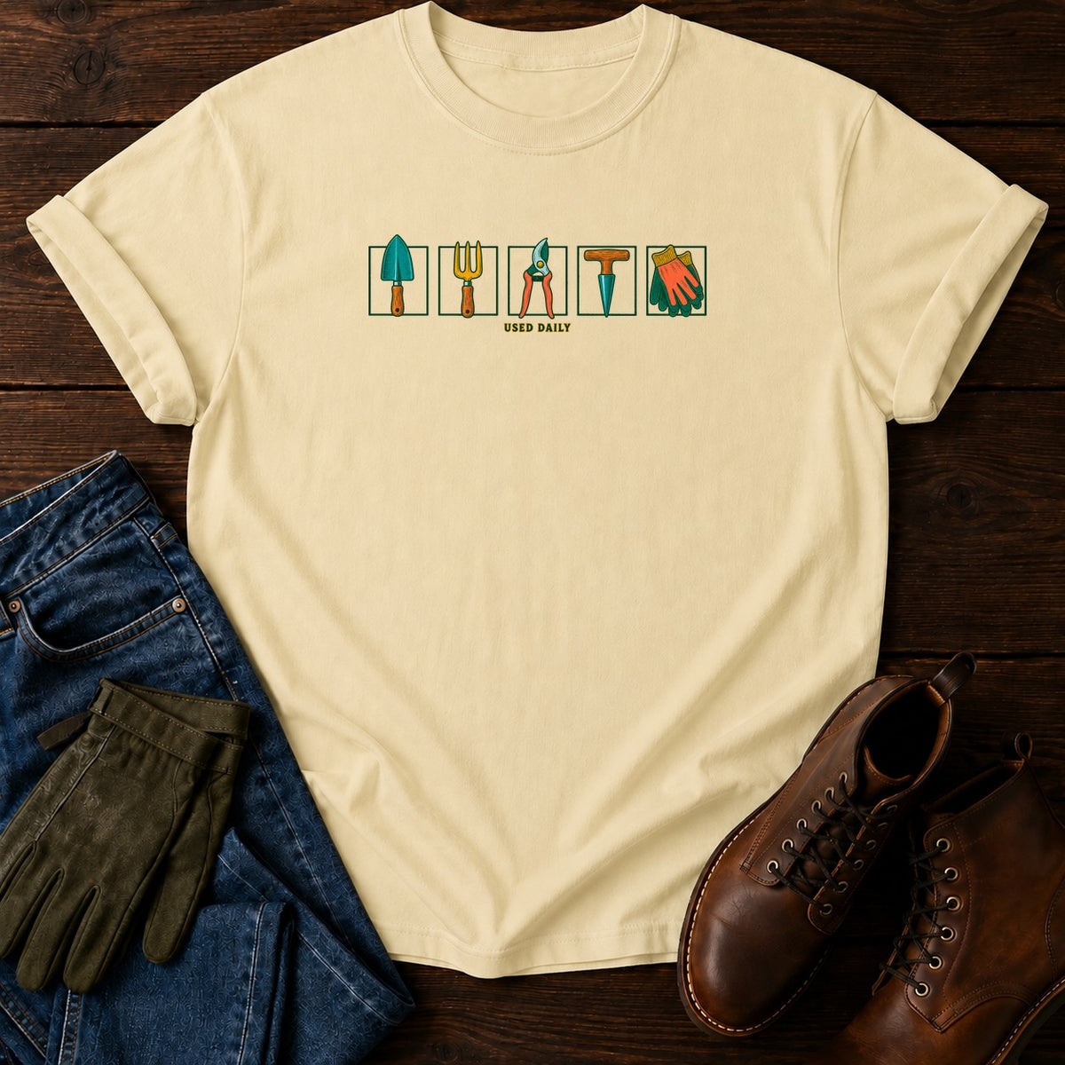 Used Daily T-Shirt — Butter