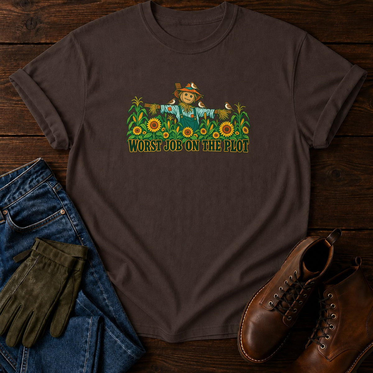 Worst Job On The Plot T-Shirt — Espresso