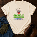 Giving It One More Week Funny Dead Plant Humor T-Shirt — Ivory