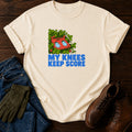 My Knees Keep Score Funny Gardening Humor T-Shirt — Ivory