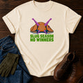 Slug Season No Winners Funny Garden Pest T-Shirt — Ivory