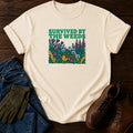 Survived By The Weeds Funny Dark Humor Gardening T-Shirt — Ivory