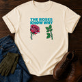 The Roses Know Why Funny Dark Humor Rose Garden T-Shirt — Ivory