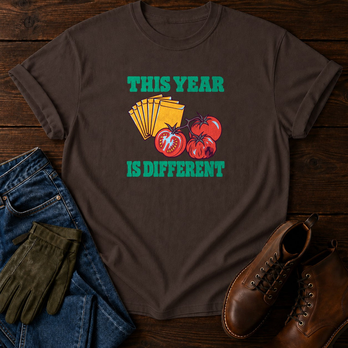 This Year Is Different Funny Seed Starting Humor T-Shirt — Espresso
