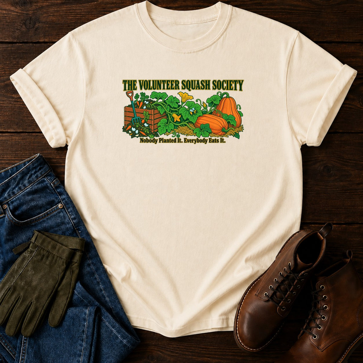The Volunteer Squash Society T-Shirt — Ivory