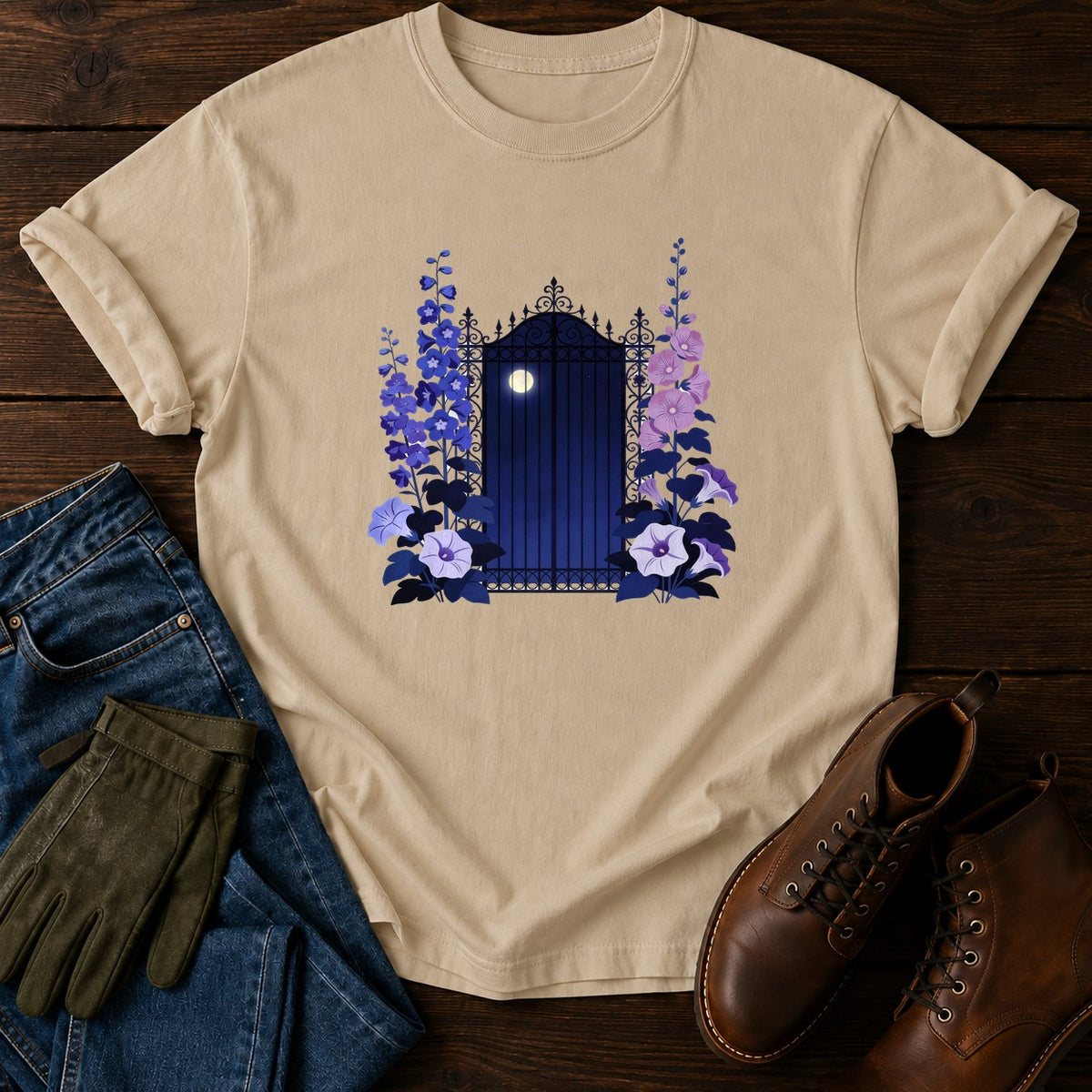 Poison Garden Gate T-Shirt — Sandstone