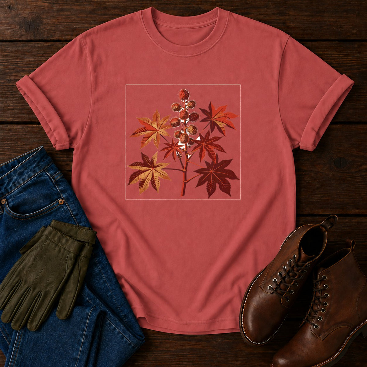 Castor And Consequence T-Shirt — Crimson