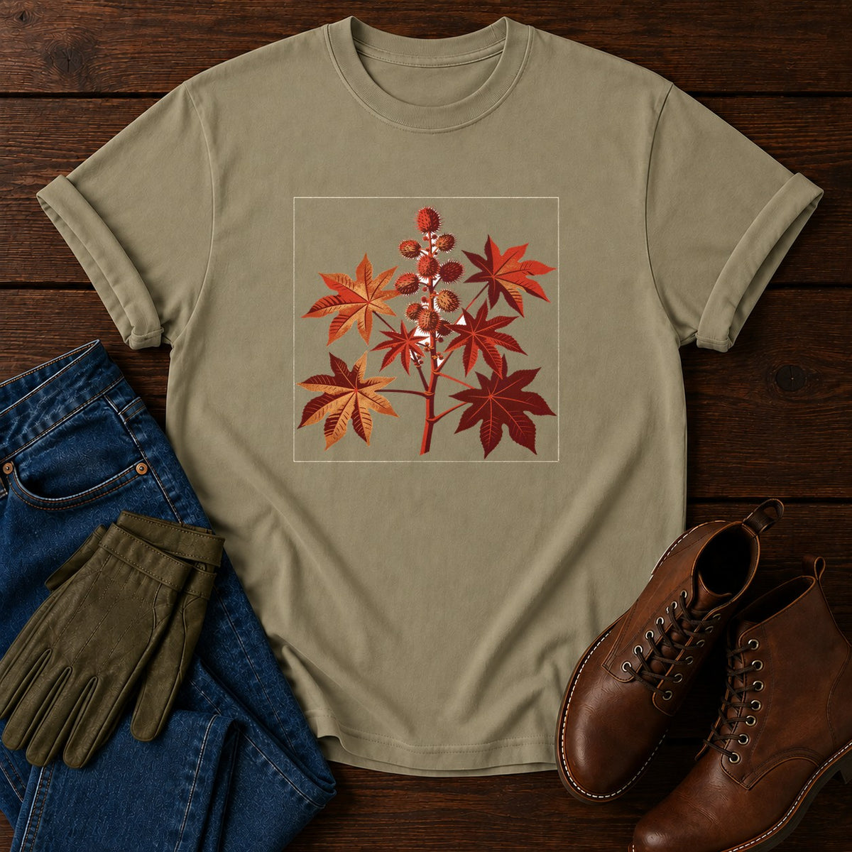 Castor And Consequence T-Shirt — Khaki