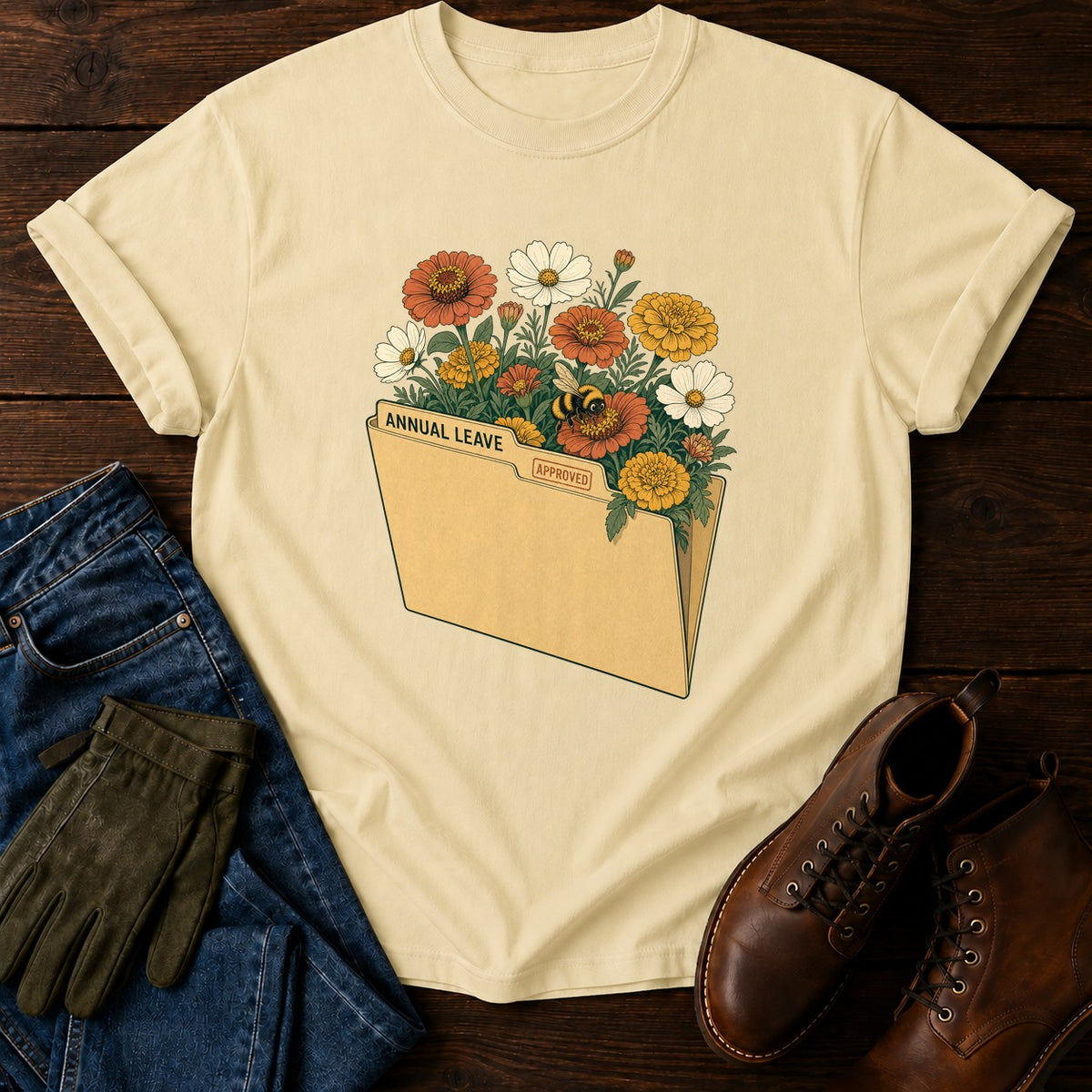 Annual Leave T-Shirt — Butter
