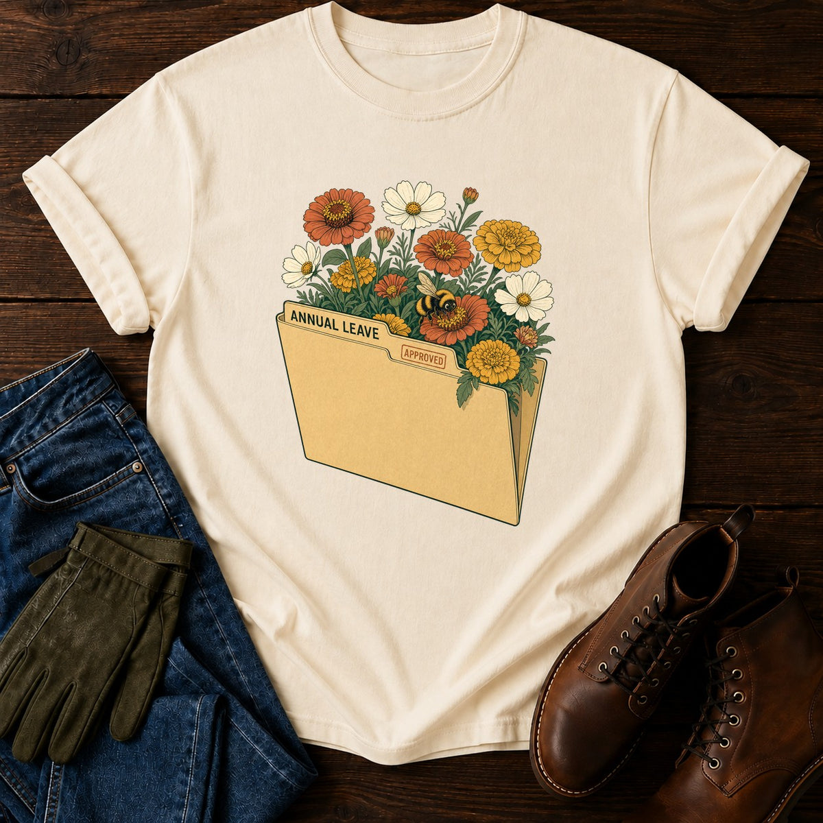 Annual Leave T-Shirt — Ivory