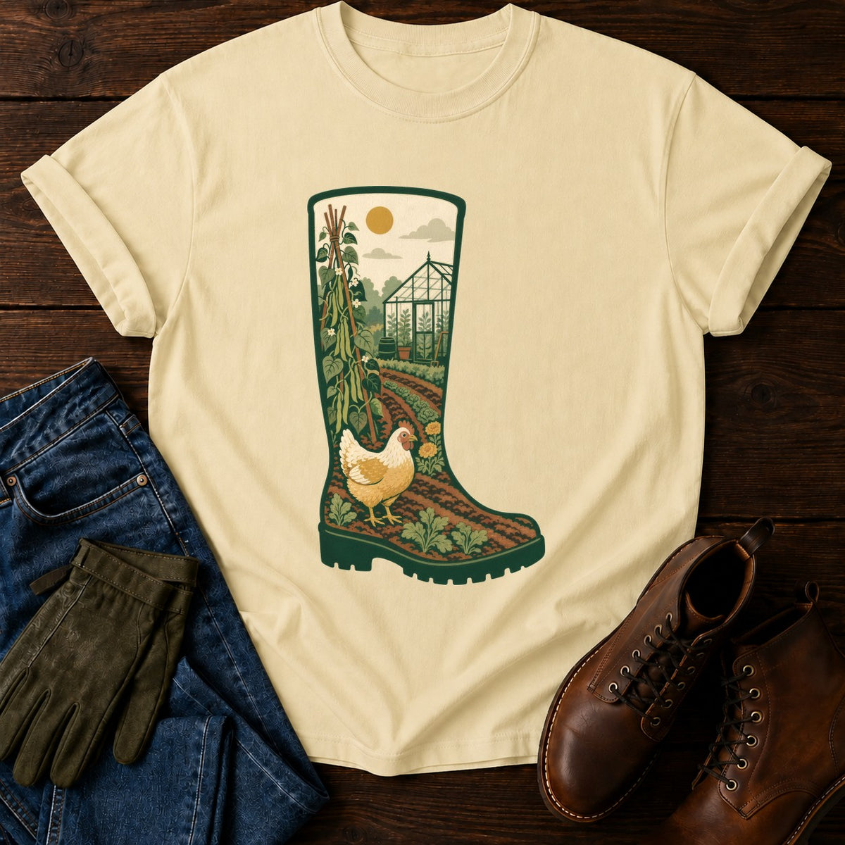 Gardener's Boot T-Shirt — Butter