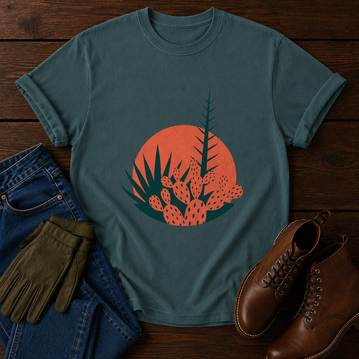 Desert Bed T-Shirt — Blue Spruce