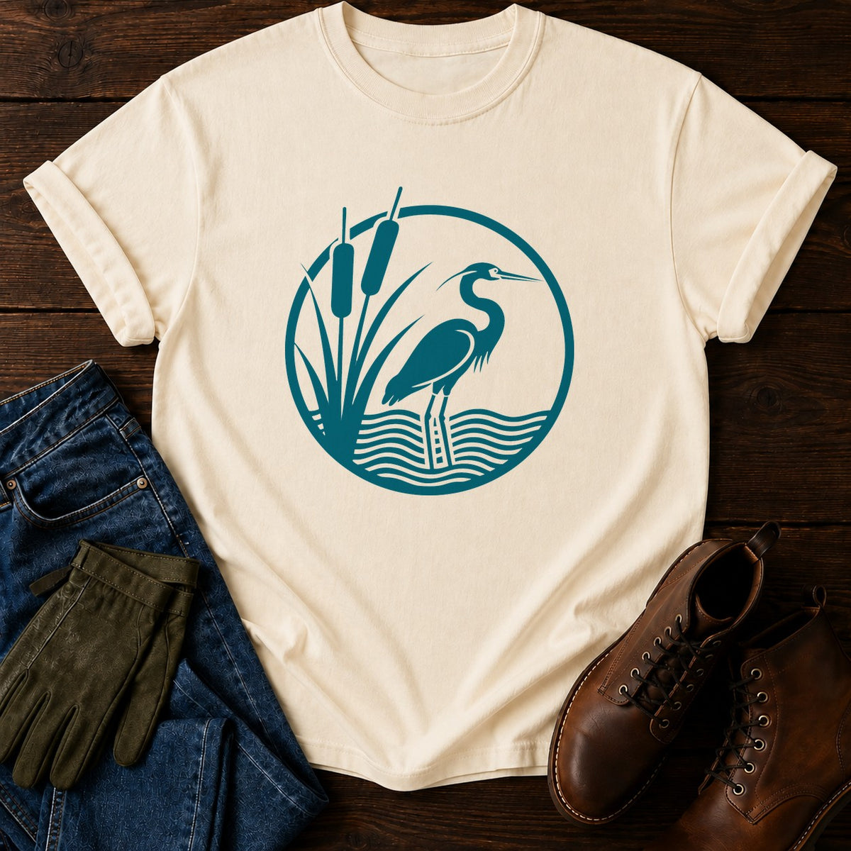 Great Lakes Botanical T-Shirt — Ivory