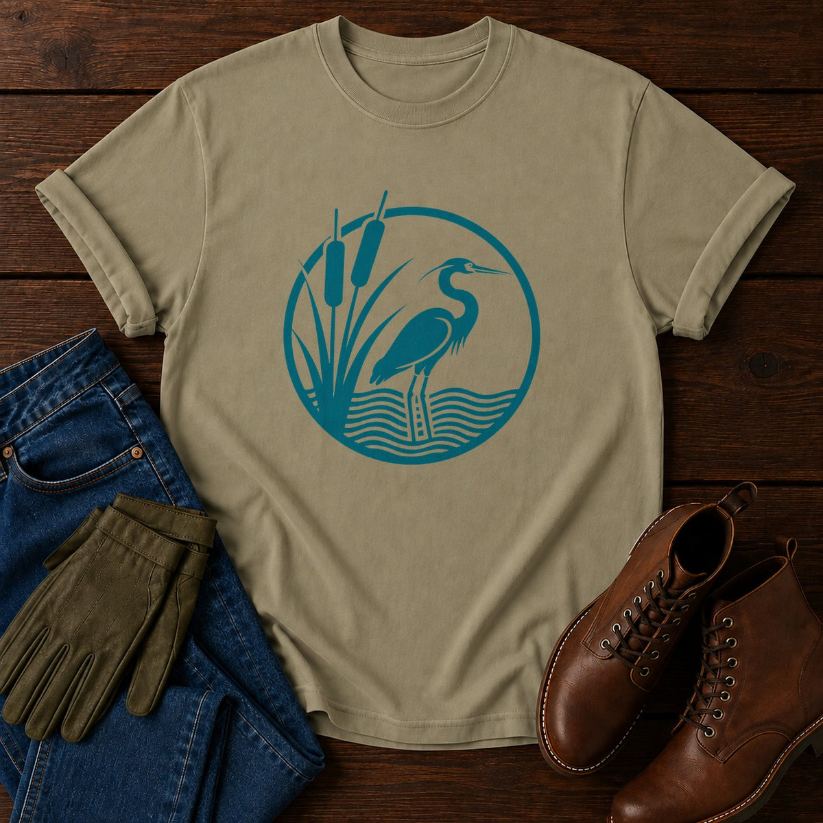Great Lakes Botanical T-Shirt — Khaki