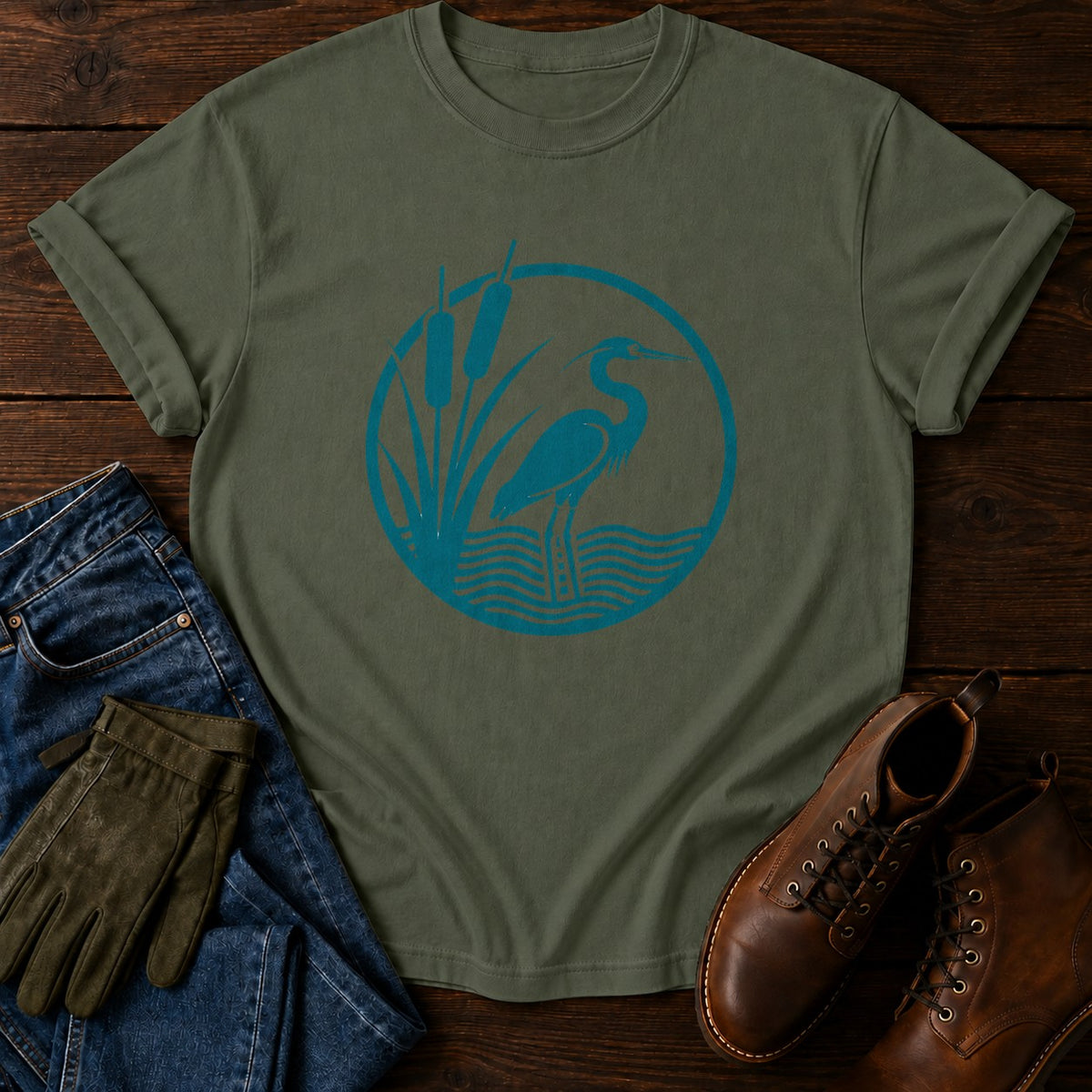 Great Lakes Botanical T-Shirt — Moss