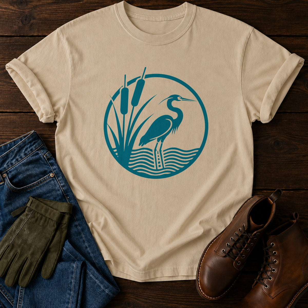 Great Lakes Botanical T-Shirt — Sandstone
