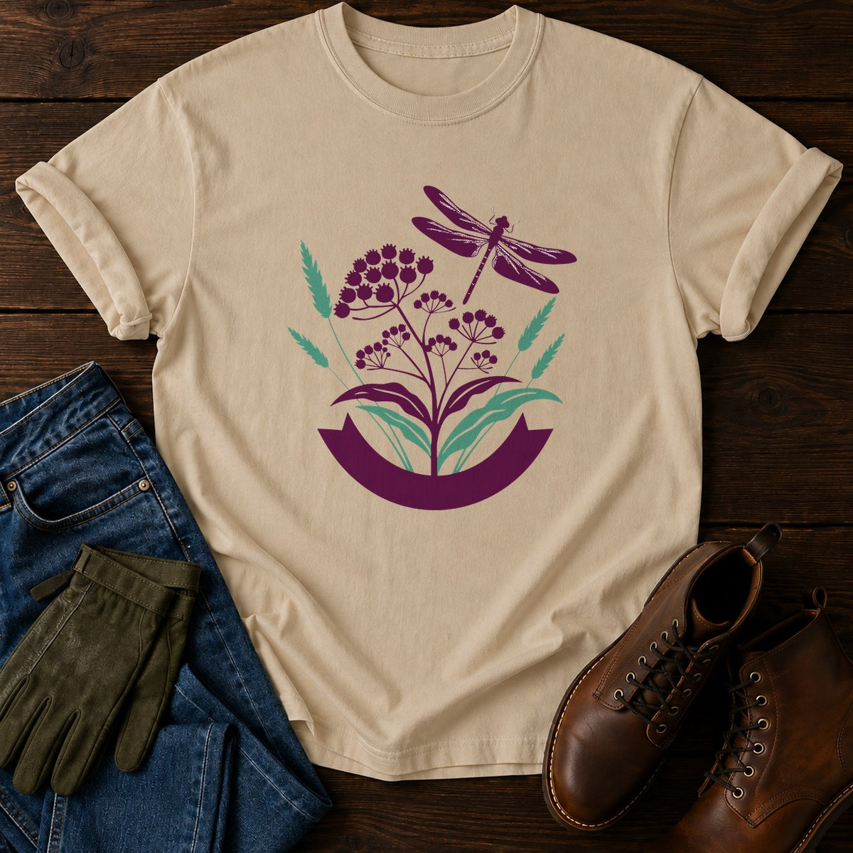 Wetland Meadow T-Shirt — Sandstone