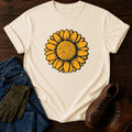 Carved Sunflower T-Shirt — Ivory