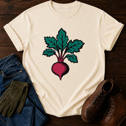 Carved Beet T-Shirt — Ivory