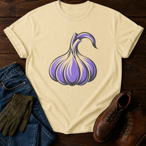 Block Garlic T-Shirt — Butter