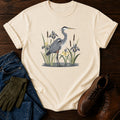 Heron In Reeds T-Shirt — Ivory