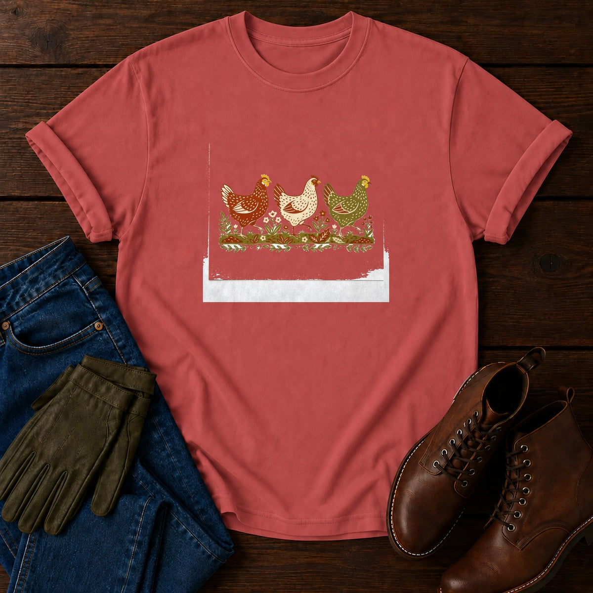 Chicken Patrol T-Shirt — Crimson