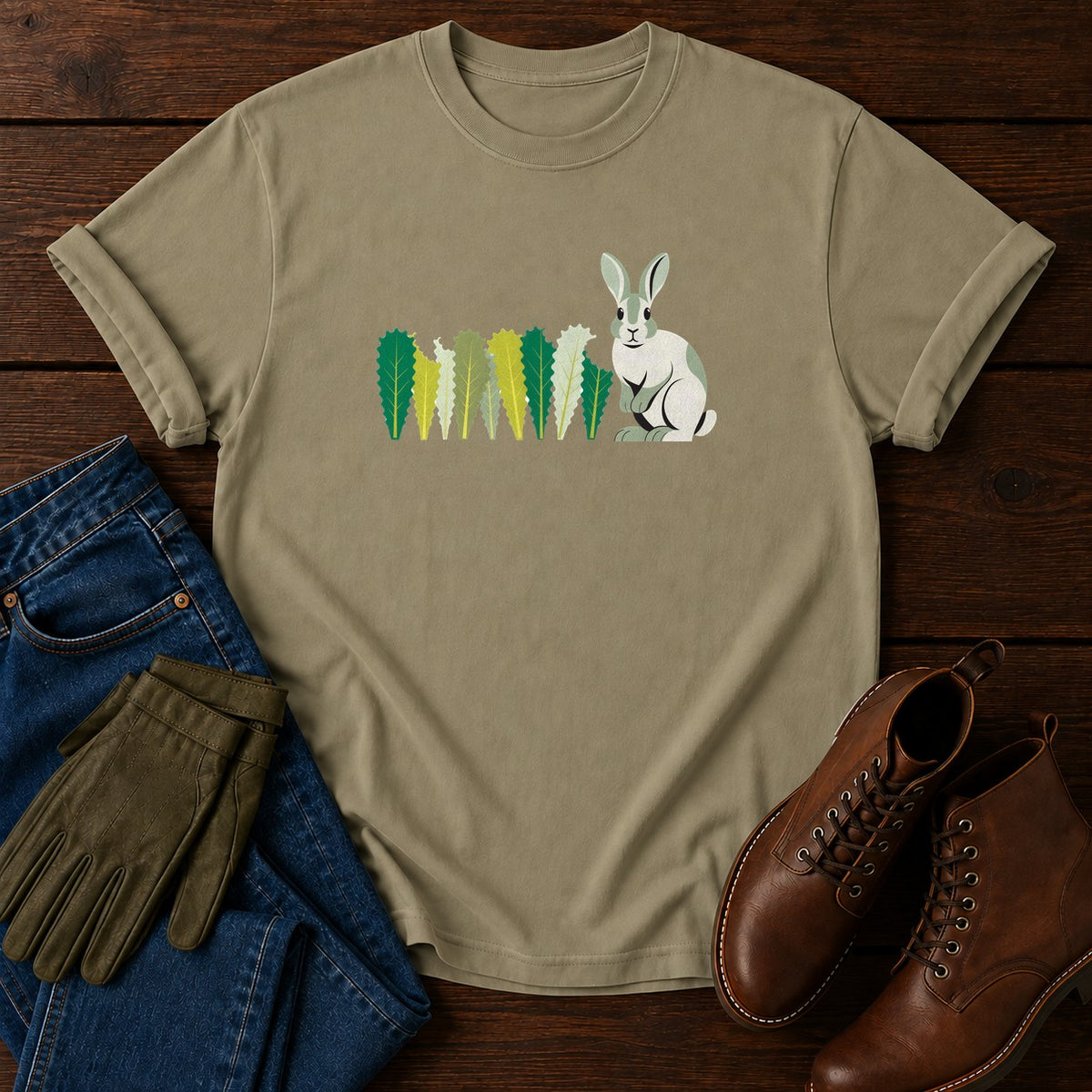 Rabbit Confession T-Shirt — Khaki