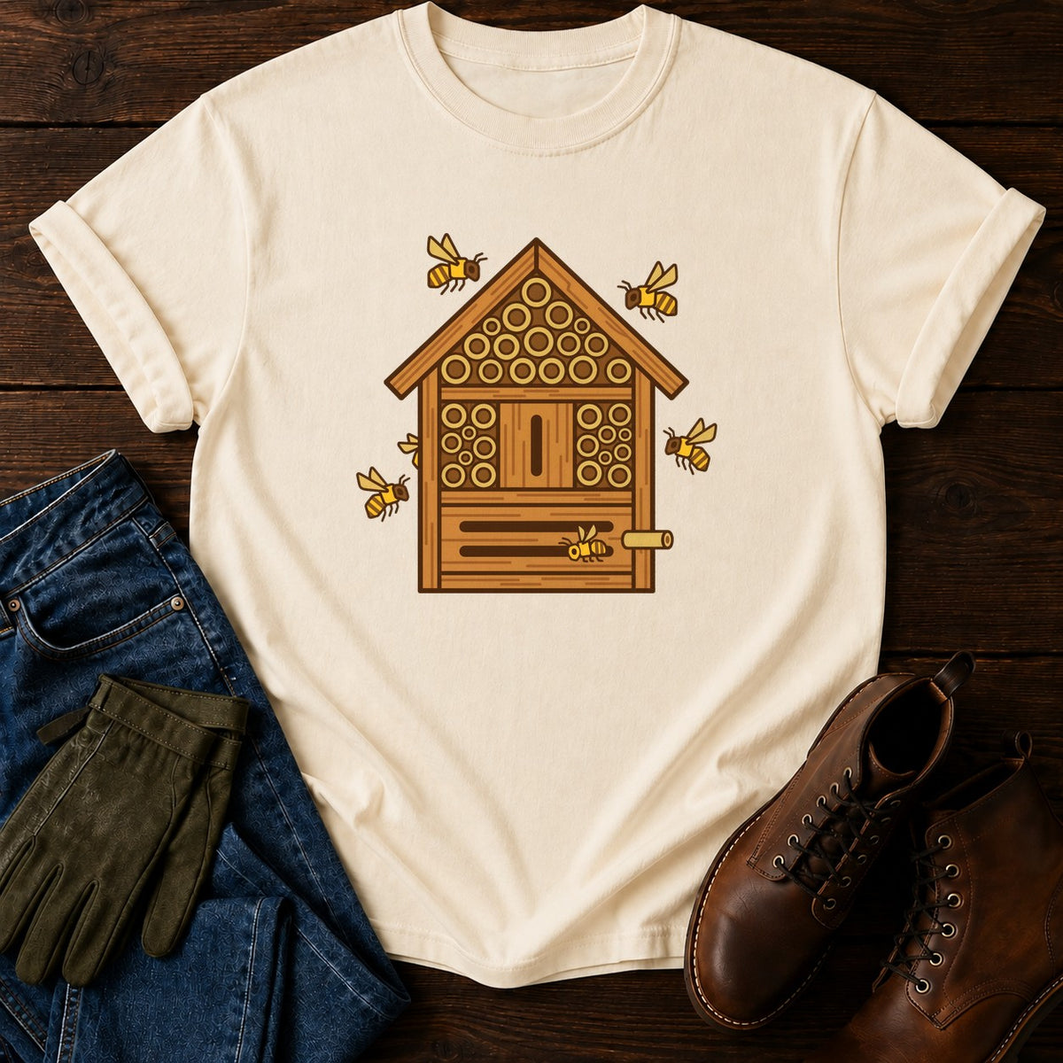 Bee Hotel T-Shirt — Ivory