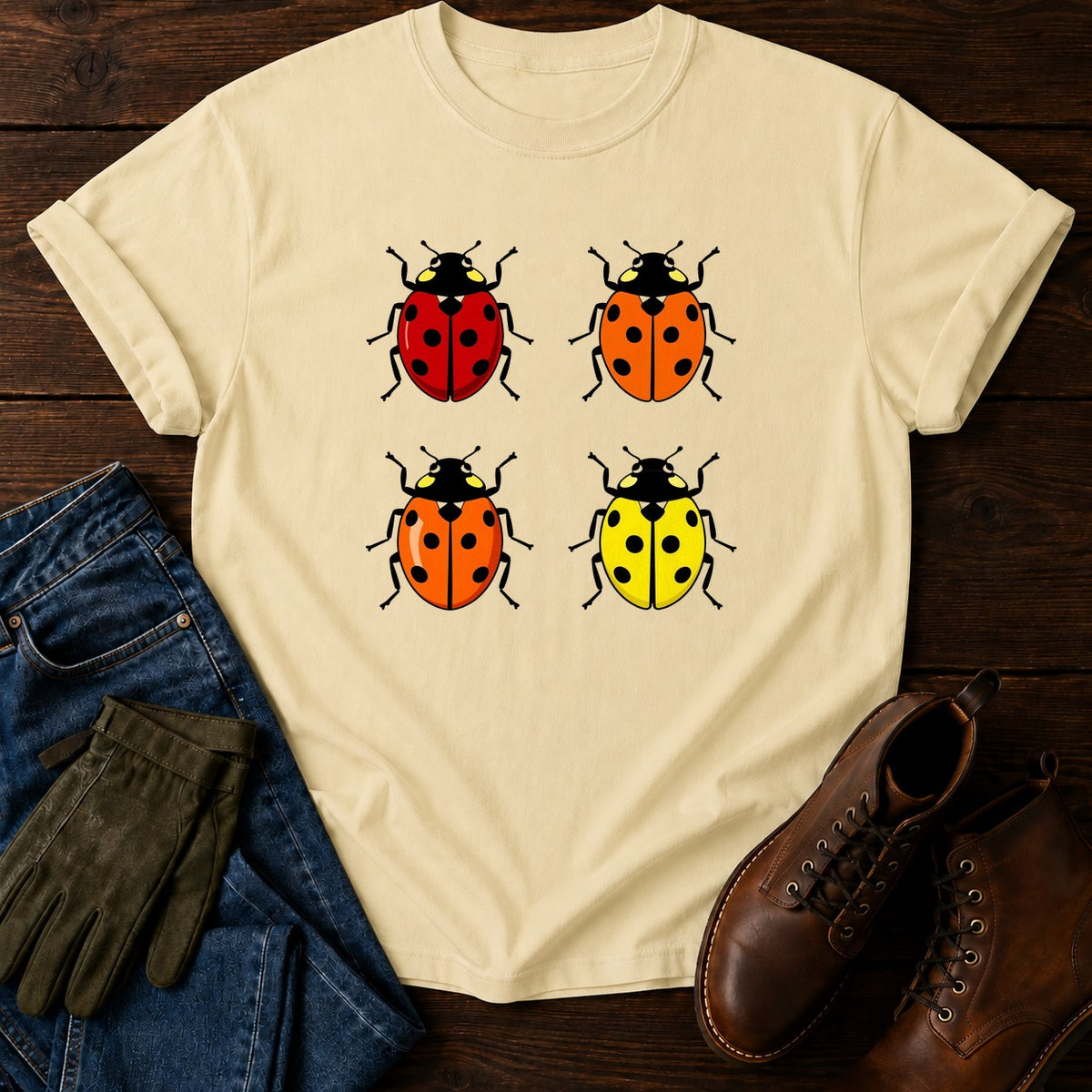 Ladybird Varieties T-Shirt — Butter