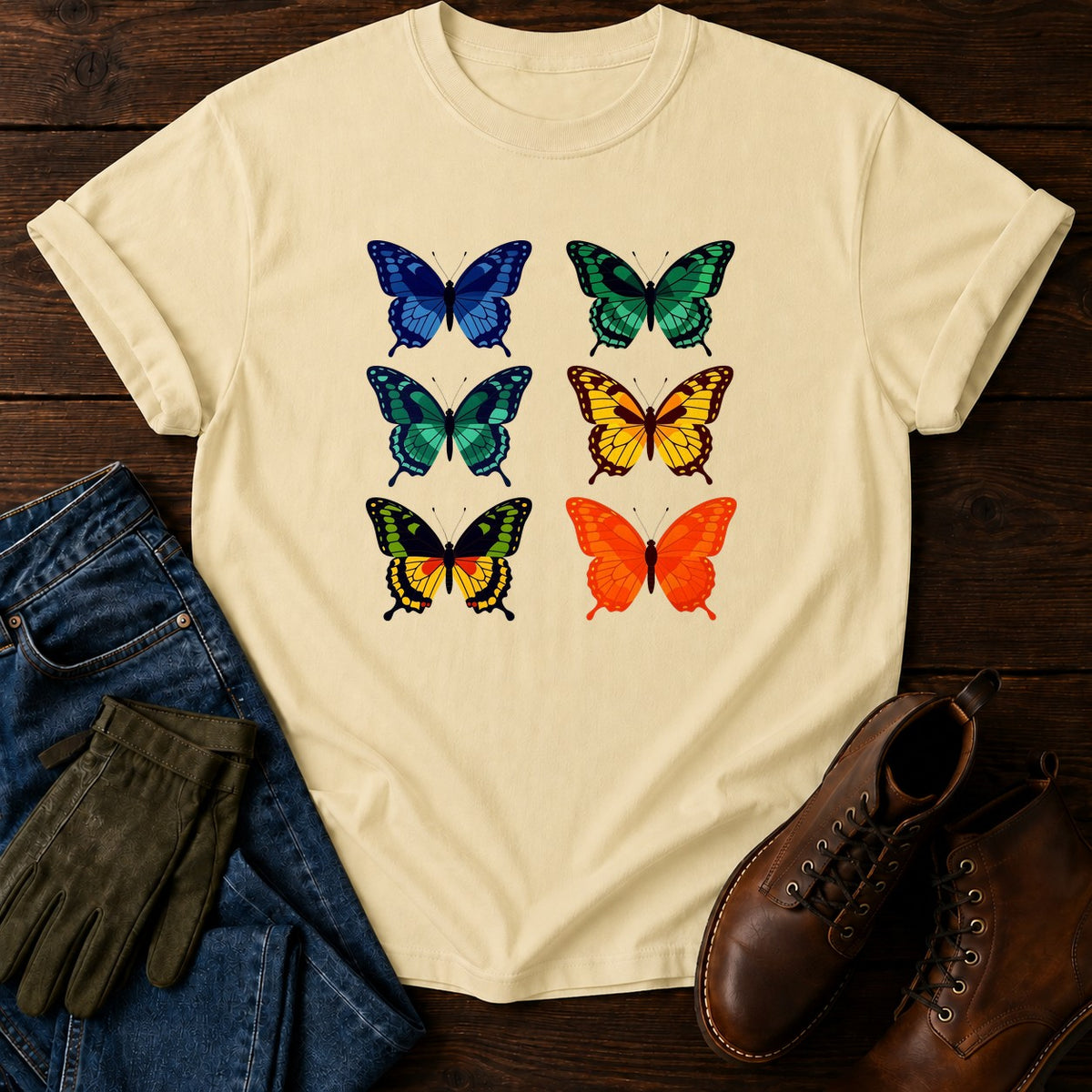 Butterfly Drawer T-Shirt — Butter