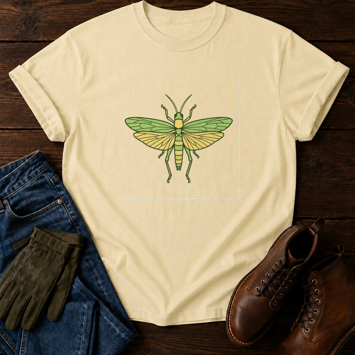 Grasshopper Study T-Shirt — Butter
