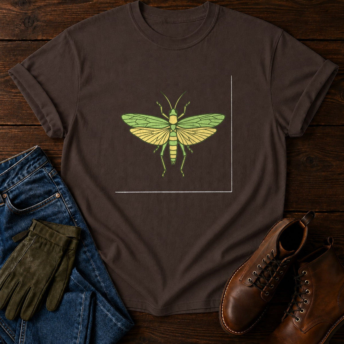 Grasshopper Study T-Shirt — Espresso