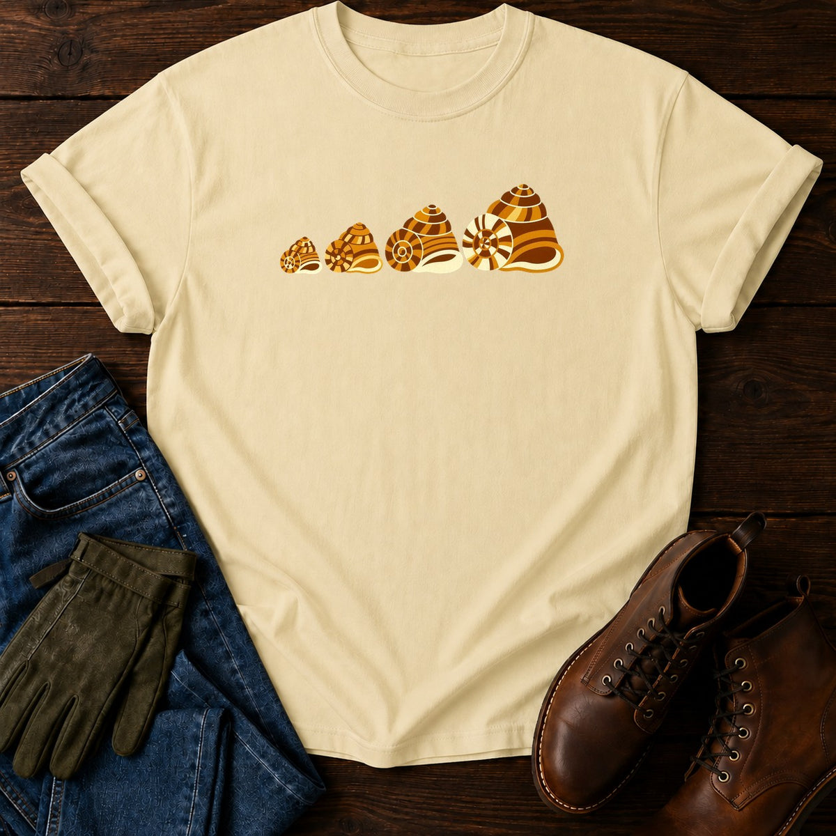 Snails And Shells T-Shirt — Butter