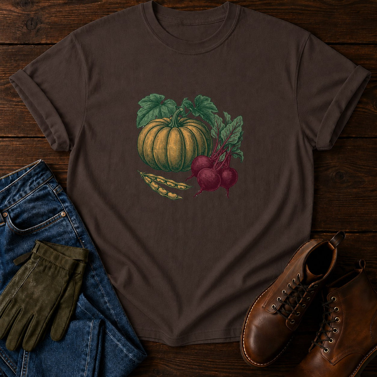 Heirloom Harvest T-Shirt — Espresso
