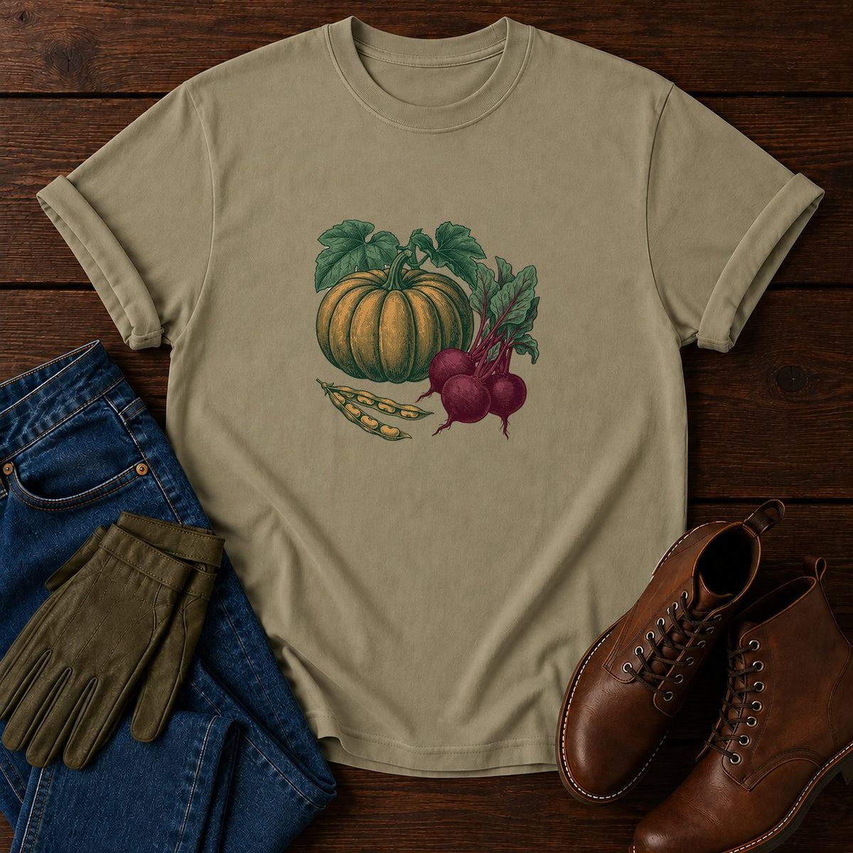 Heirloom Harvest T-Shirt — Khaki
