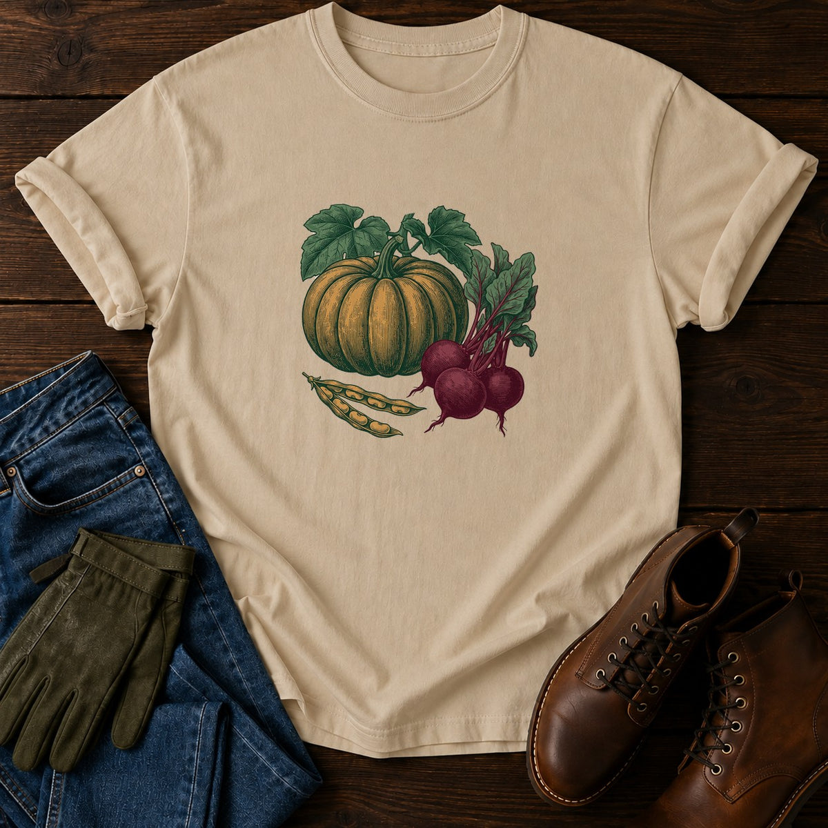 Heirloom Harvest T-Shirt — Sandstone