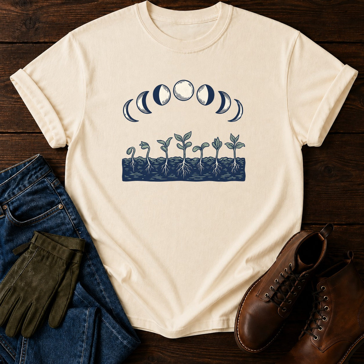 Moon Garden T-Shirt — Ivory