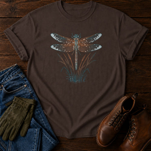 Dragonfly Reeds T-Shirt — Espresso