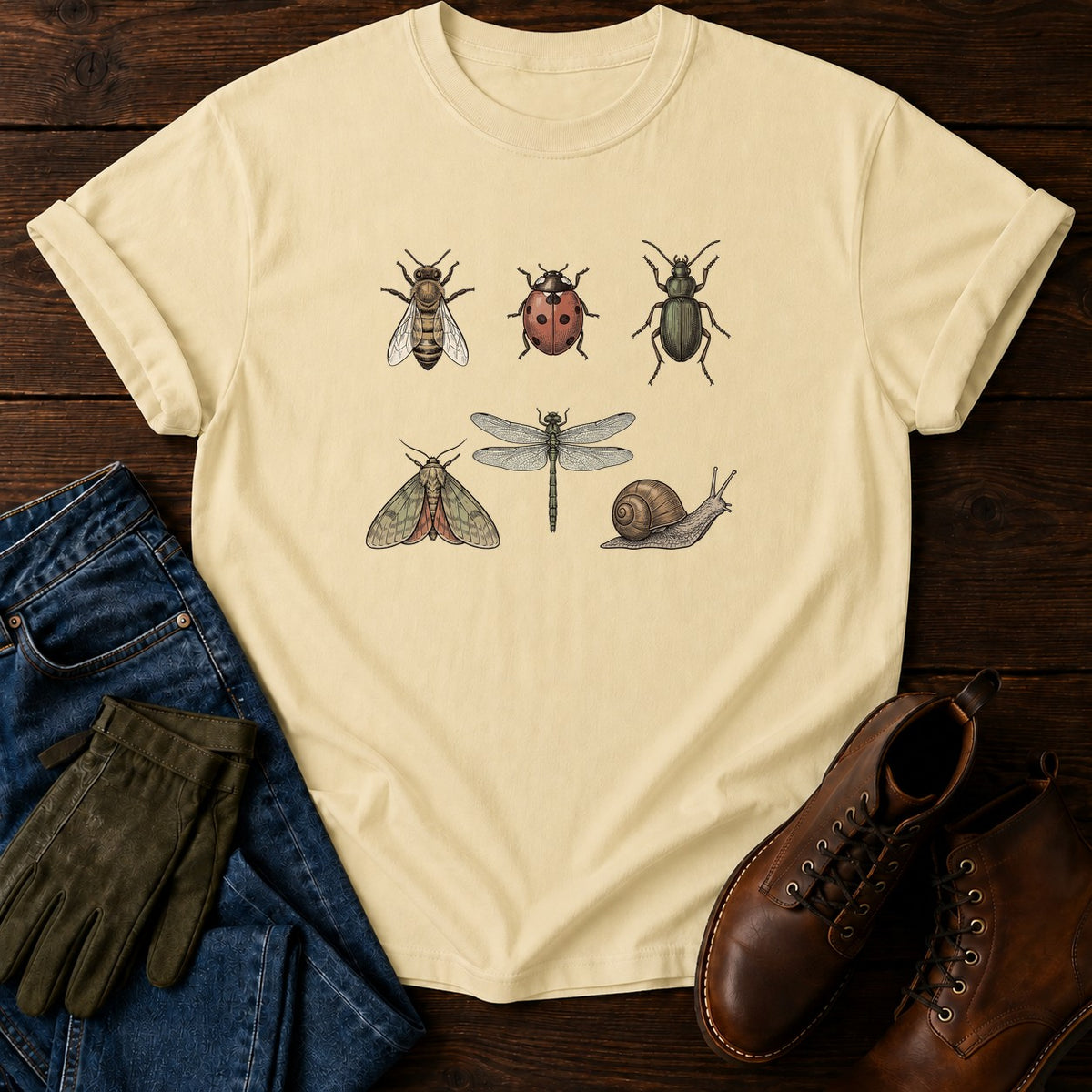 Garden Insects T-Shirt — Butter