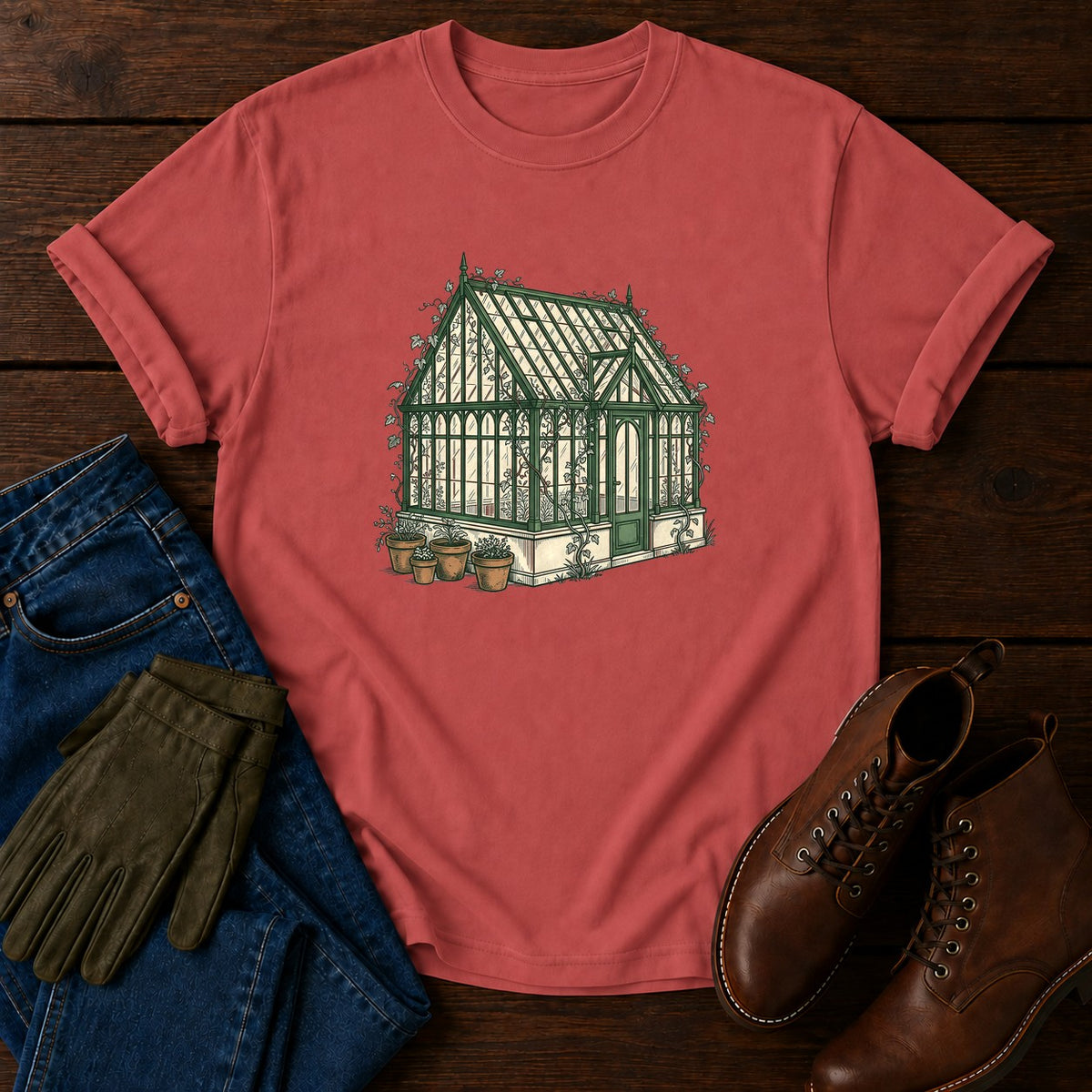 Glasshouse T-Shirt — Crimson